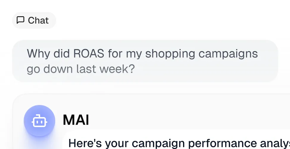 Chat conversation with MAI