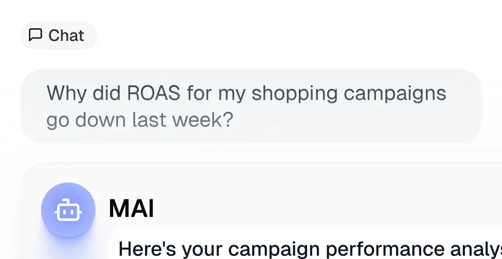 Chat conversation with MAI