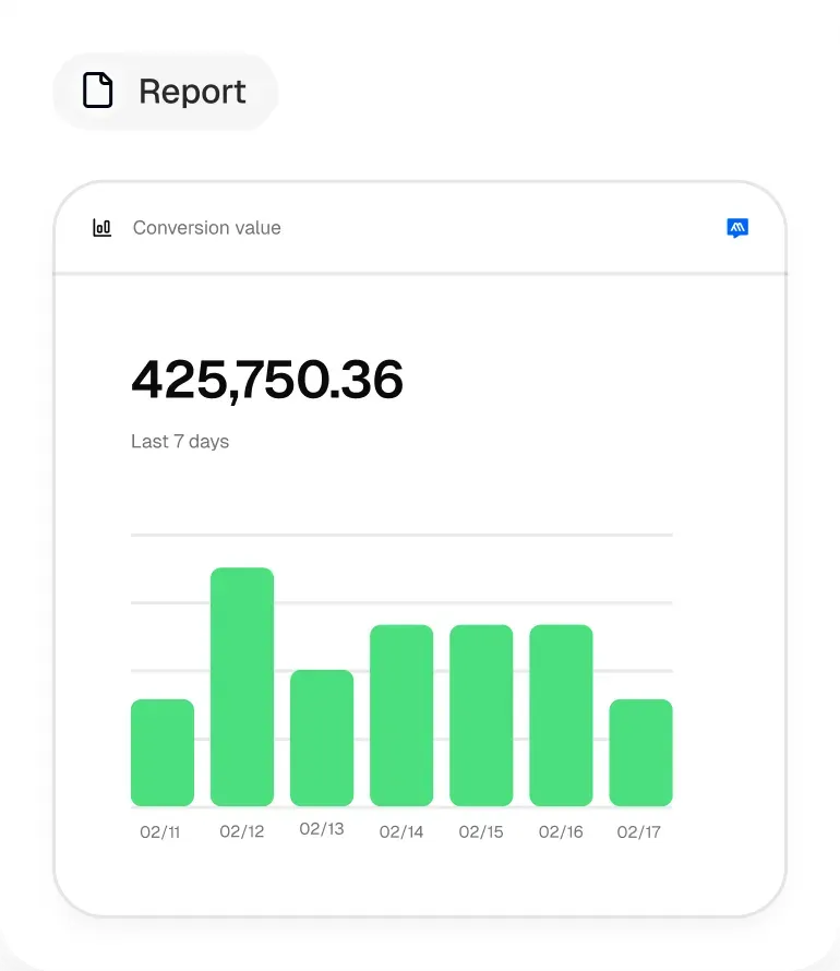 Conversion value report