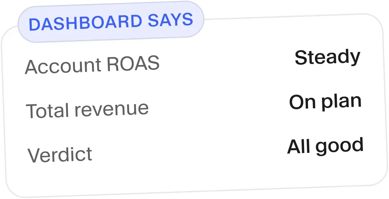 Dashboard says card